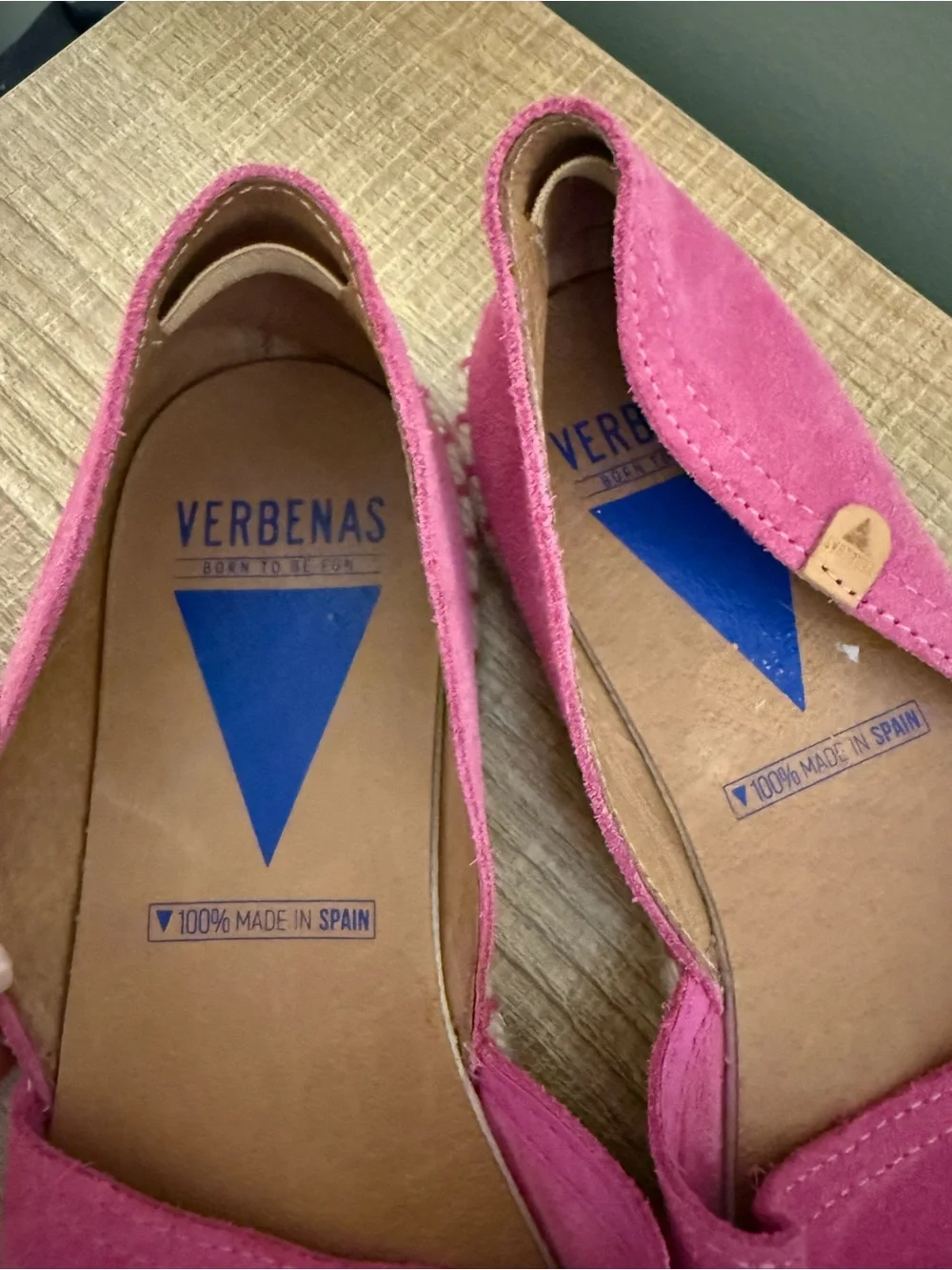 Verbenas Carmen Pink Suede Espadrilles in Size 38 / 7.5
